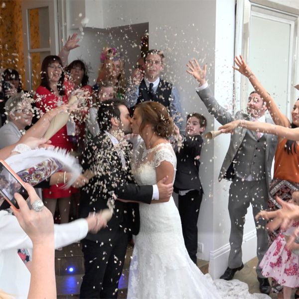 Wedding videographer North East - Jennifer and Dean's wedding in Northumberland in 2015 - Confetti.