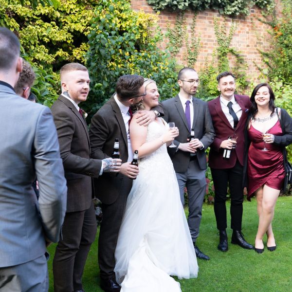 Hannah and Simon at The Merchant Adventurer's Hall - guests 6