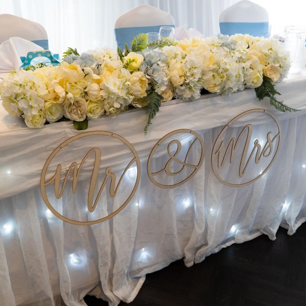 Nikki and Chris at The Croft Hotel, Darlington - The top table