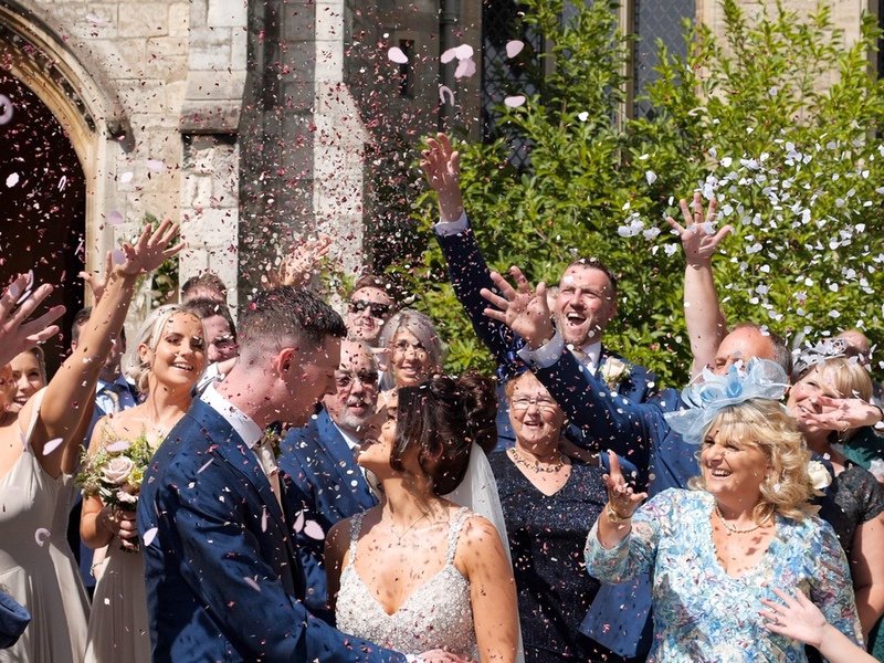 Jessica and Aaron - confetti