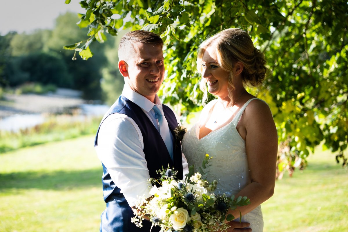 Nikki and Chris by the River Tees